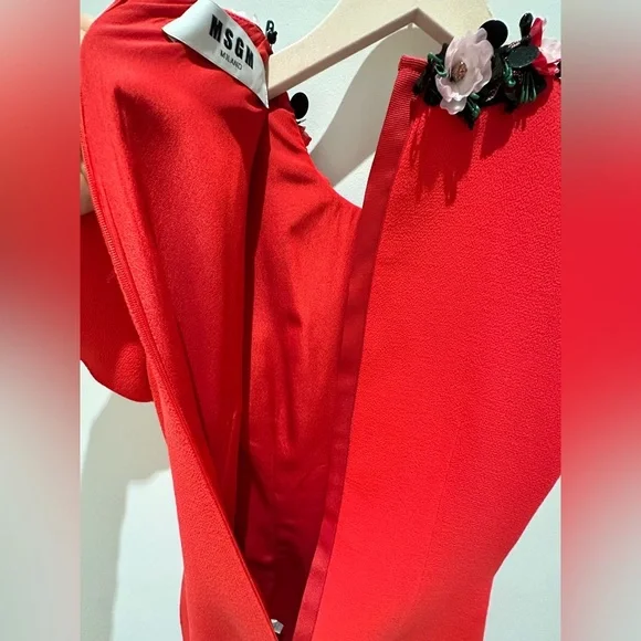 Stunning Red  Dress Italian Size 42. US size S.  MSGM valentines 💝 day - Picture 11 of 17
